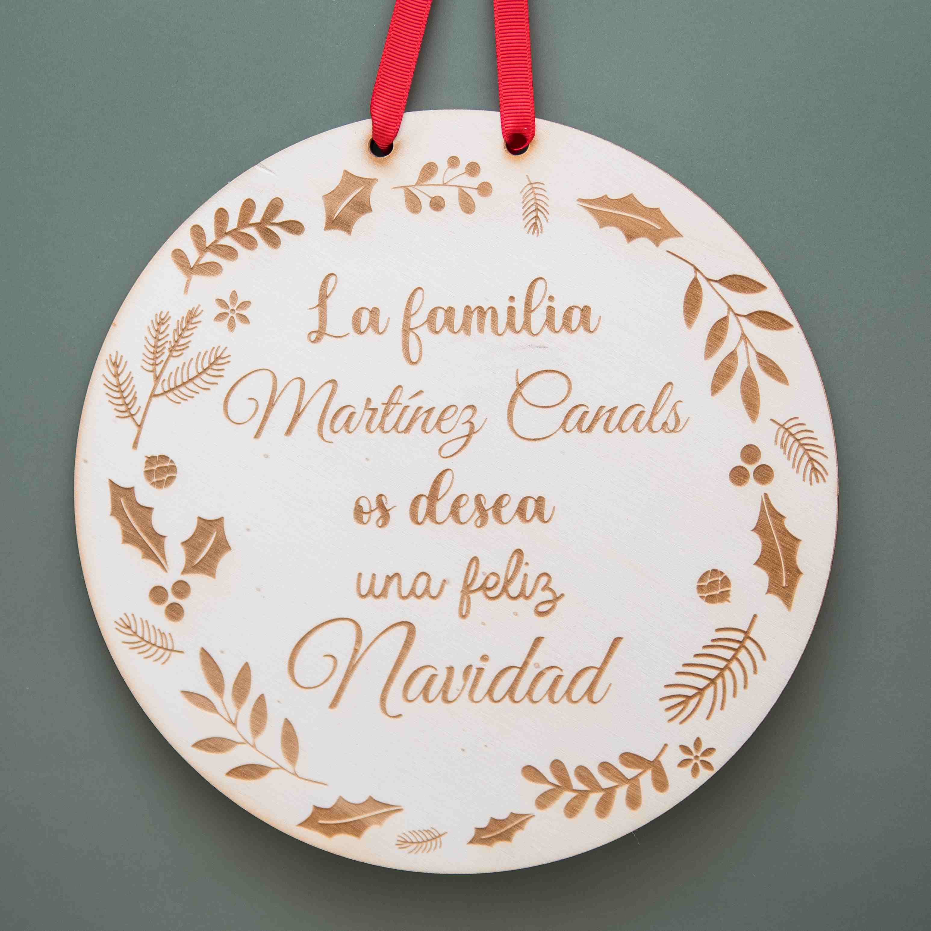 Placa personalizada navidad familia